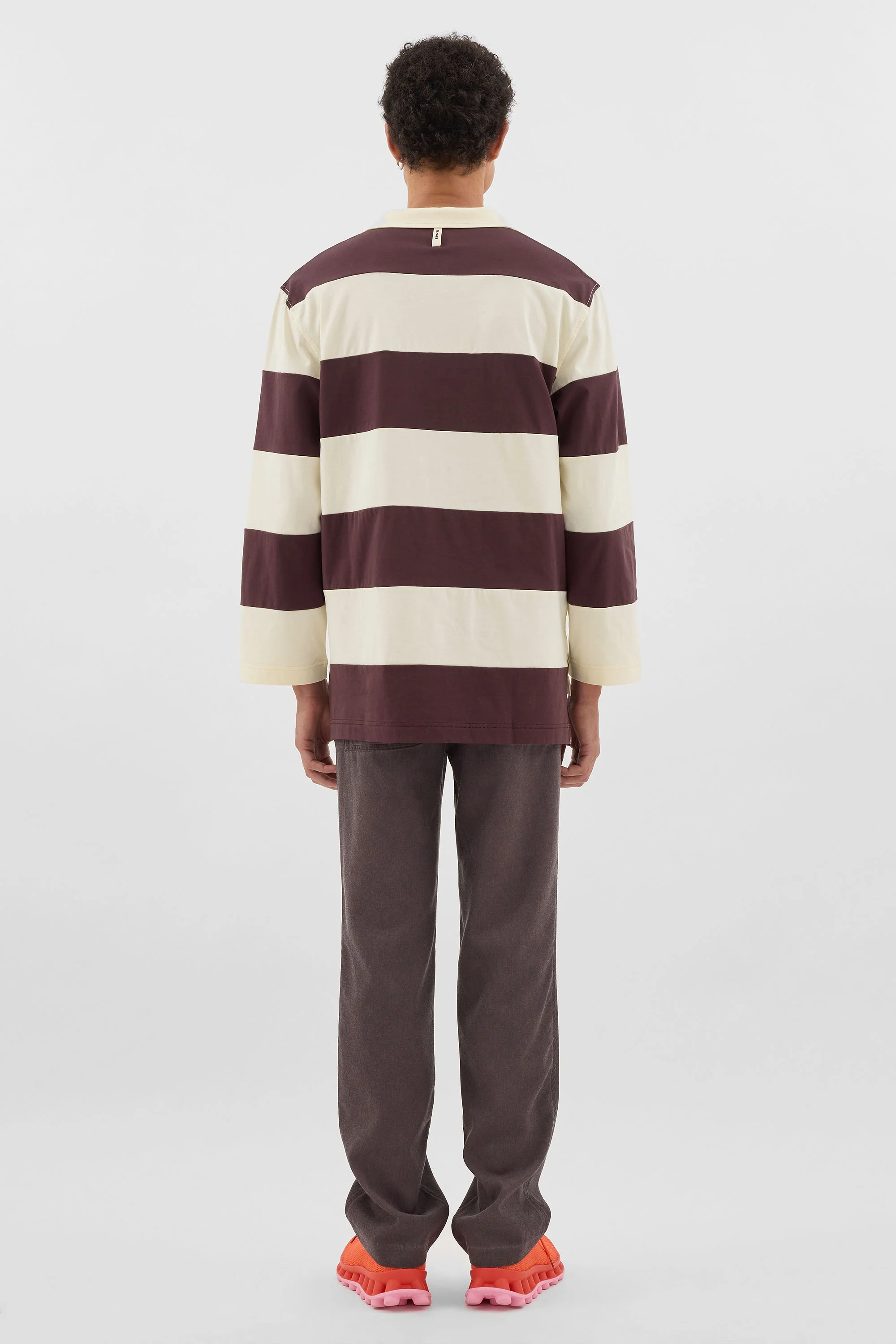 JERSEY POLO / chocolate plum & butter - Image 8