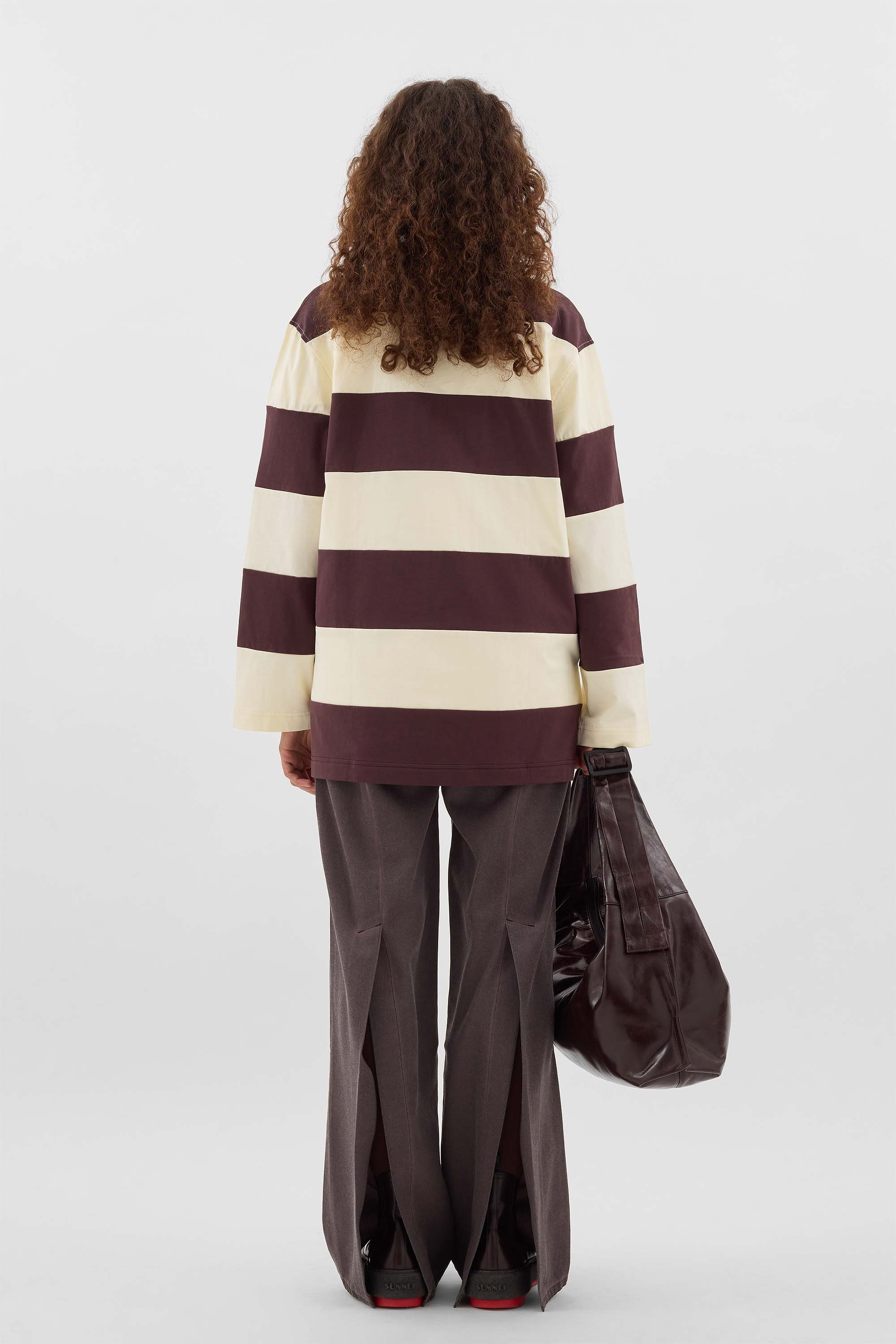 JERSEY POLO / chocolate plum & butter - Image 9