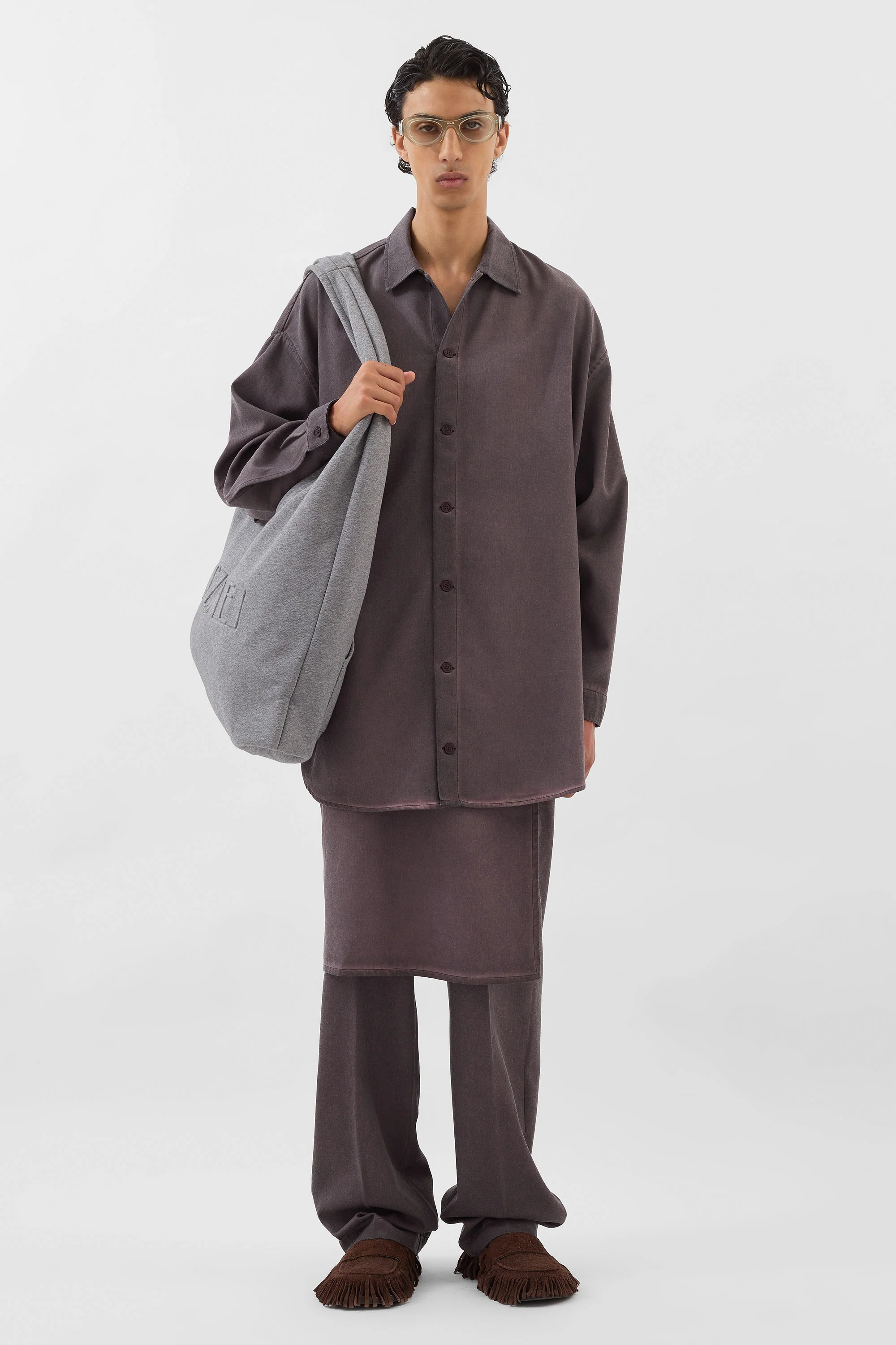 MEGA OVER SHIRT / plum - Image 4