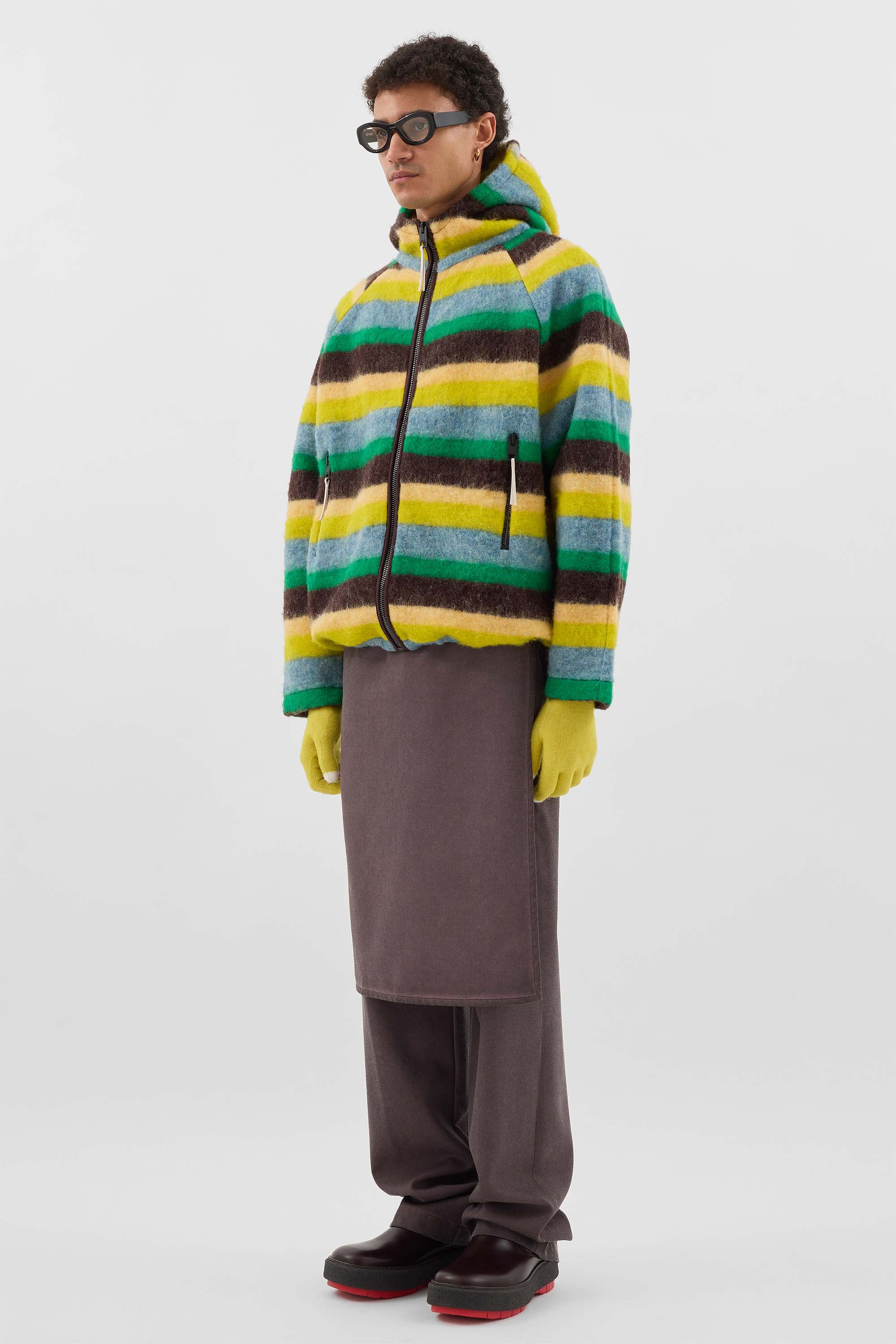 SHERPA HOODIE / multicolor stripes - Image 3